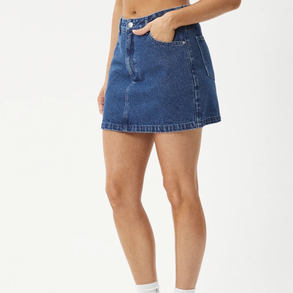 Stradivarius Blue Denim Mini Skirt